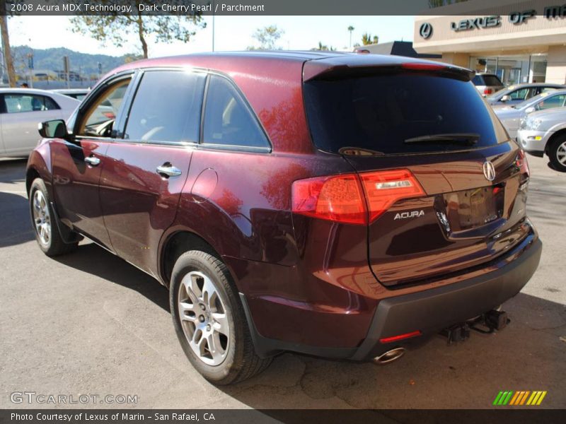 Dark Cherry Pearl / Parchment 2008 Acura MDX Technology