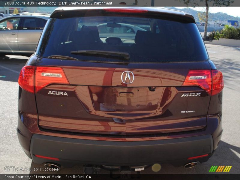 Dark Cherry Pearl / Parchment 2008 Acura MDX Technology