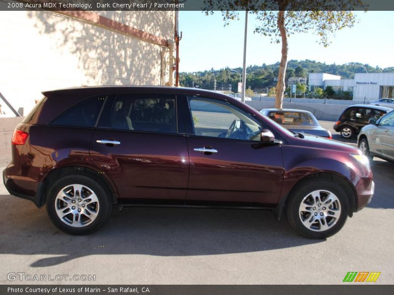 Dark Cherry Pearl / Parchment 2008 Acura MDX Technology