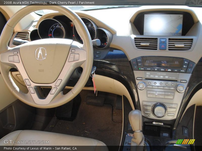 Dark Cherry Pearl / Parchment 2008 Acura MDX Technology