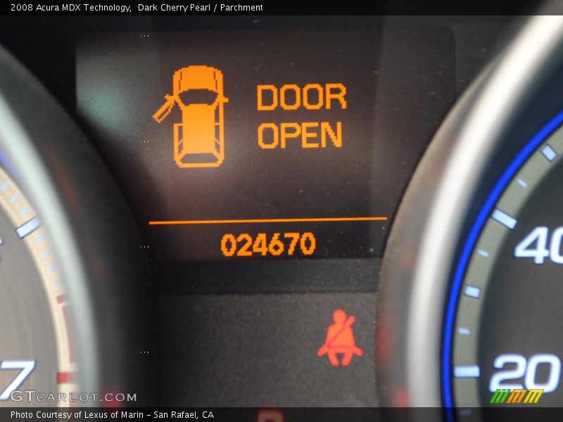 Dark Cherry Pearl / Parchment 2008 Acura MDX Technology