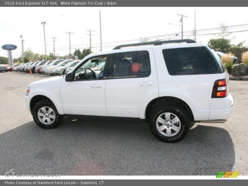 White Platinum Tri-Coat / Black 2010 Ford Explorer XLT 4x4