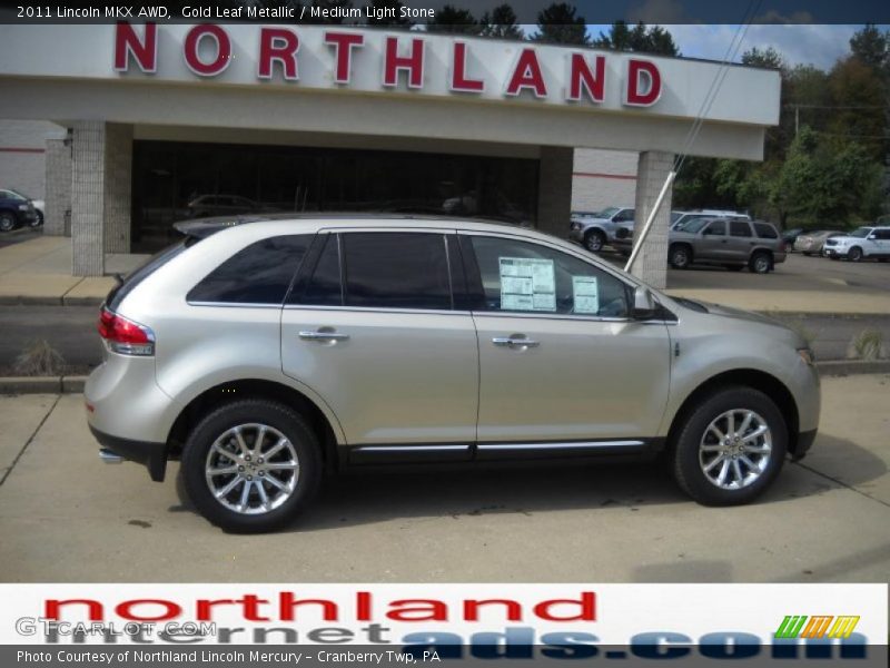 Gold Leaf Metallic / Medium Light Stone 2011 Lincoln MKX AWD