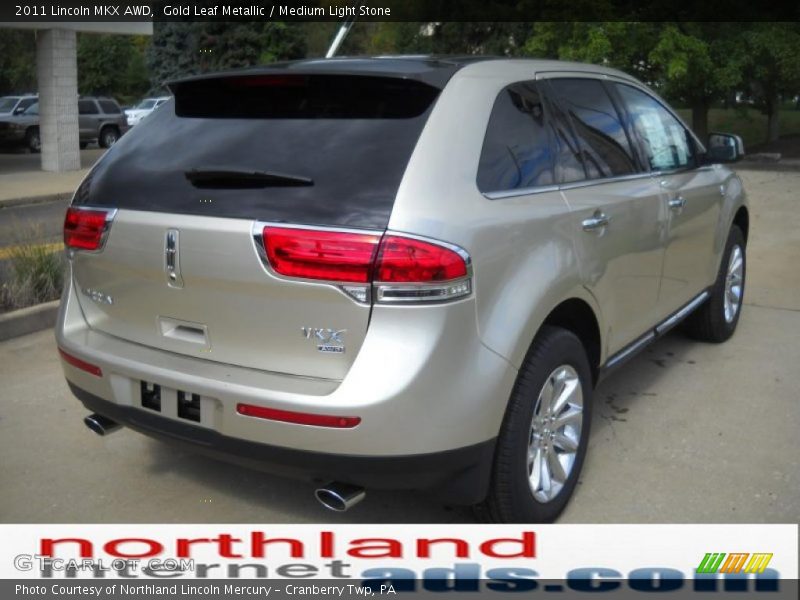 Gold Leaf Metallic / Medium Light Stone 2011 Lincoln MKX AWD