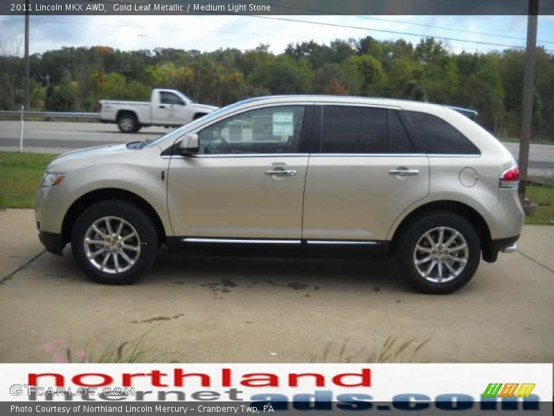 Gold Leaf Metallic / Medium Light Stone 2011 Lincoln MKX AWD