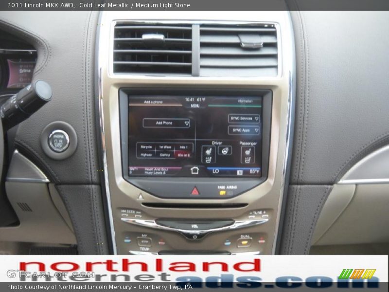 Gold Leaf Metallic / Medium Light Stone 2011 Lincoln MKX AWD
