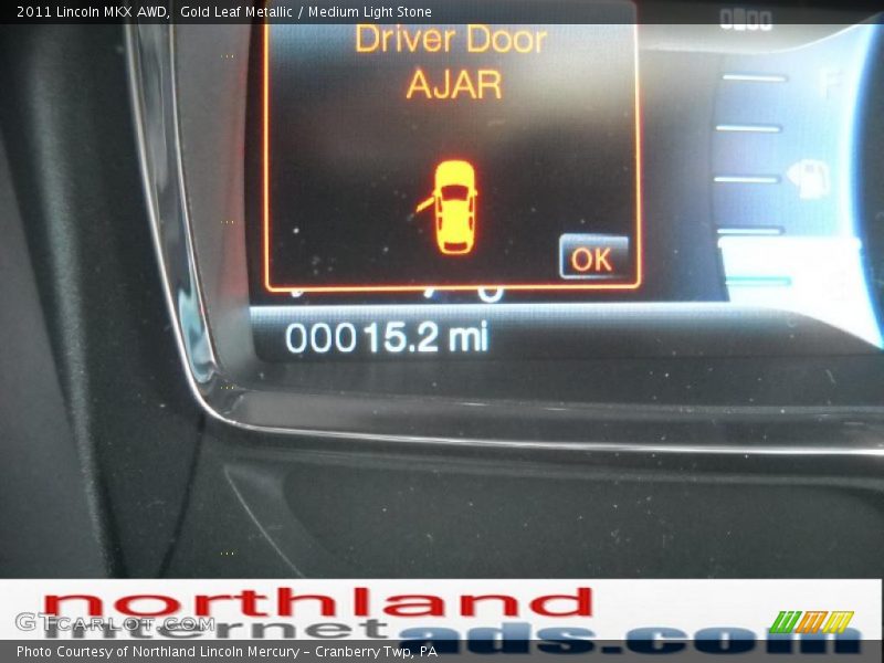 Gold Leaf Metallic / Medium Light Stone 2011 Lincoln MKX AWD
