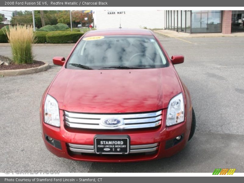 Redfire Metallic / Charcoal Black 2008 Ford Fusion SE V6