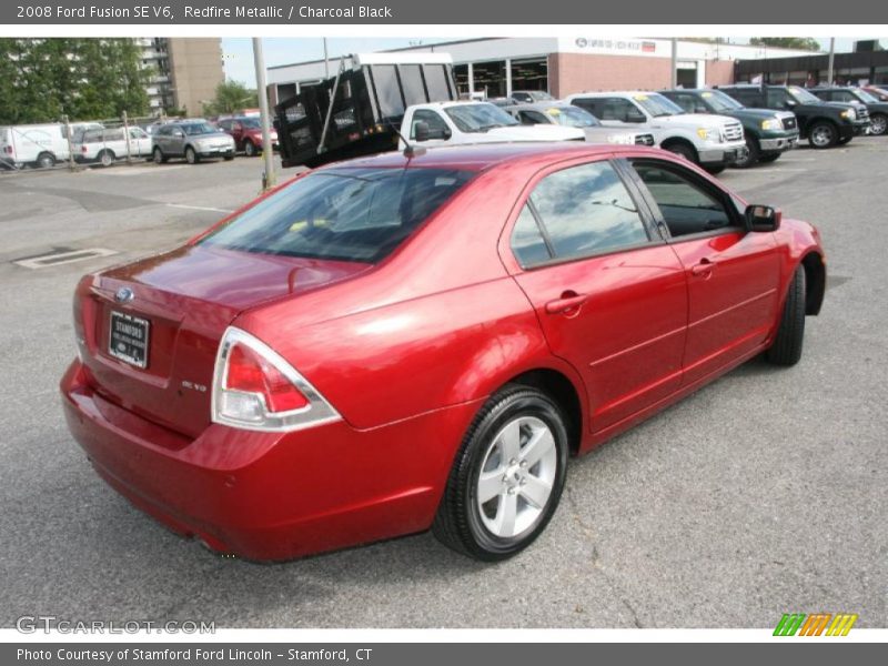 Redfire Metallic / Charcoal Black 2008 Ford Fusion SE V6
