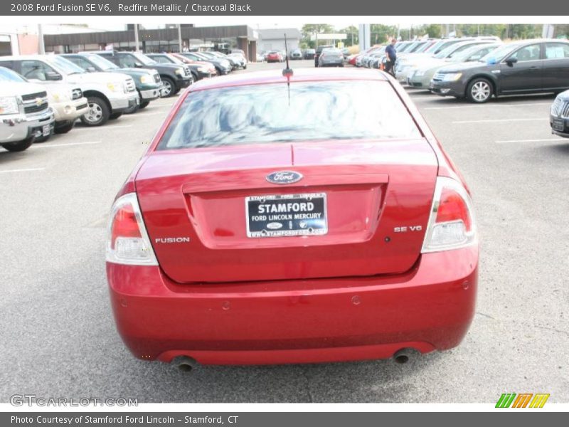 Redfire Metallic / Charcoal Black 2008 Ford Fusion SE V6