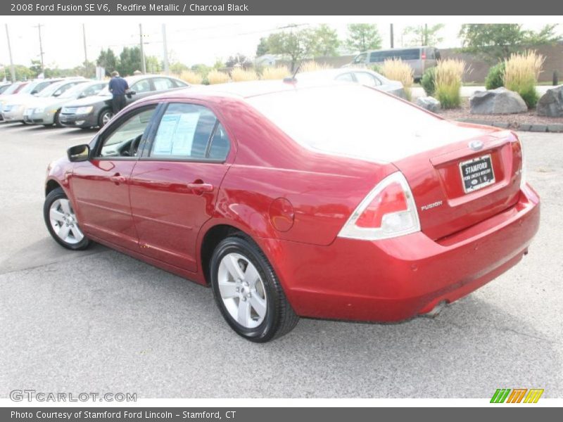 Redfire Metallic / Charcoal Black 2008 Ford Fusion SE V6