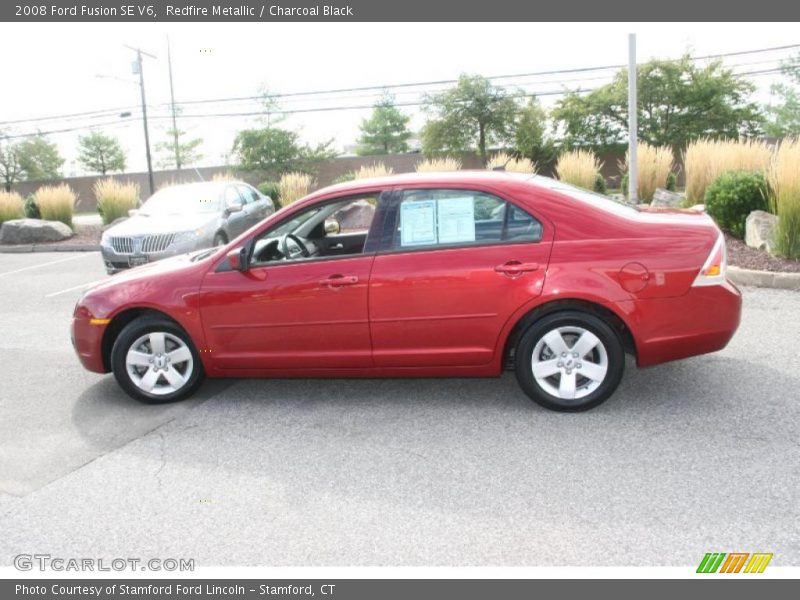 Redfire Metallic / Charcoal Black 2008 Ford Fusion SE V6