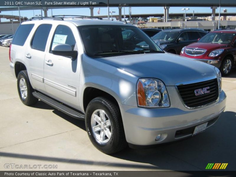 Pure Silver Metallic / Light Tan 2011 GMC Yukon SLE
