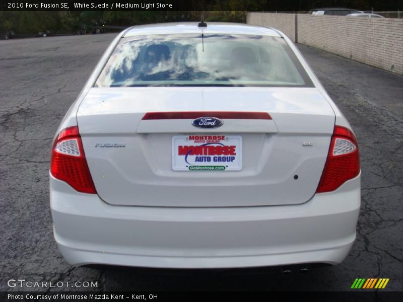 White Suede / Medium Light Stone 2010 Ford Fusion SE