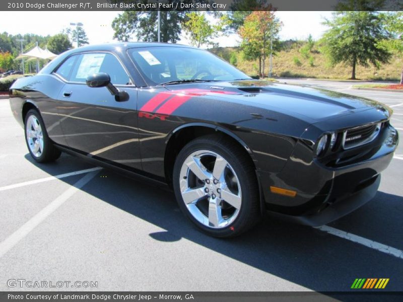 Brilliant Black Crystal Pearl / Dark Slate Gray 2010 Dodge Challenger R/T