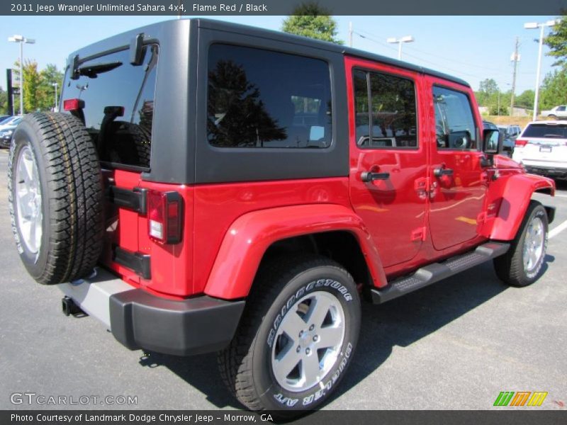 Flame Red / Black 2011 Jeep Wrangler Unlimited Sahara 4x4
