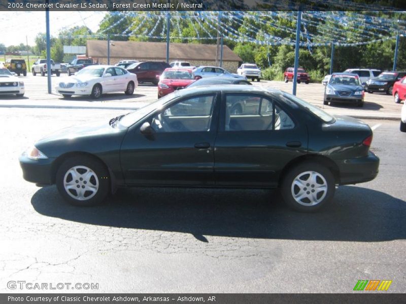Forest Green Metallic / Neutral 2002 Chevrolet Cavalier LS Sedan