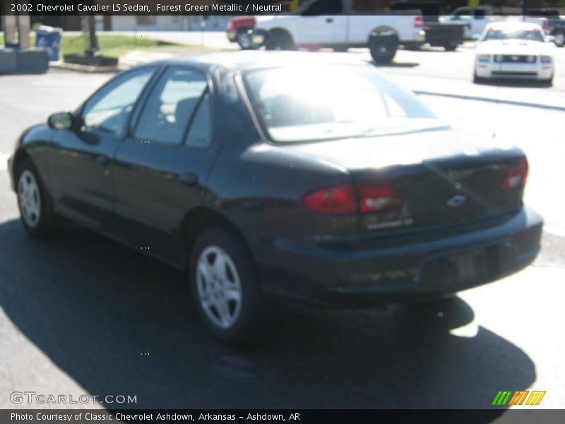 Forest Green Metallic / Neutral 2002 Chevrolet Cavalier LS Sedan