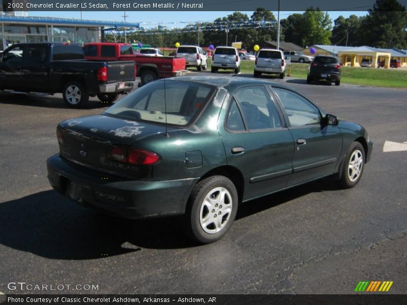 Forest Green Metallic / Neutral 2002 Chevrolet Cavalier LS Sedan