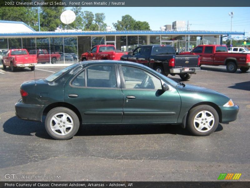 Forest Green Metallic / Neutral 2002 Chevrolet Cavalier LS Sedan