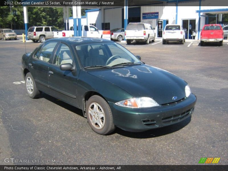 Forest Green Metallic / Neutral 2002 Chevrolet Cavalier LS Sedan