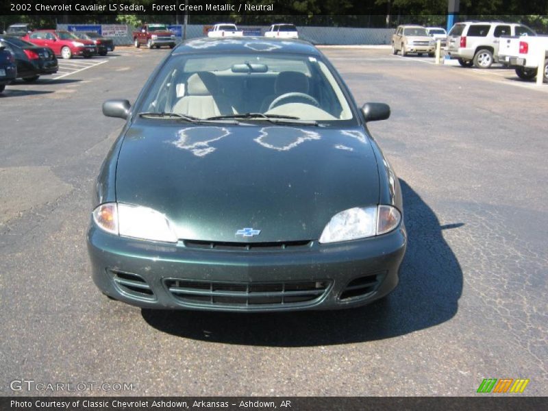 Forest Green Metallic / Neutral 2002 Chevrolet Cavalier LS Sedan