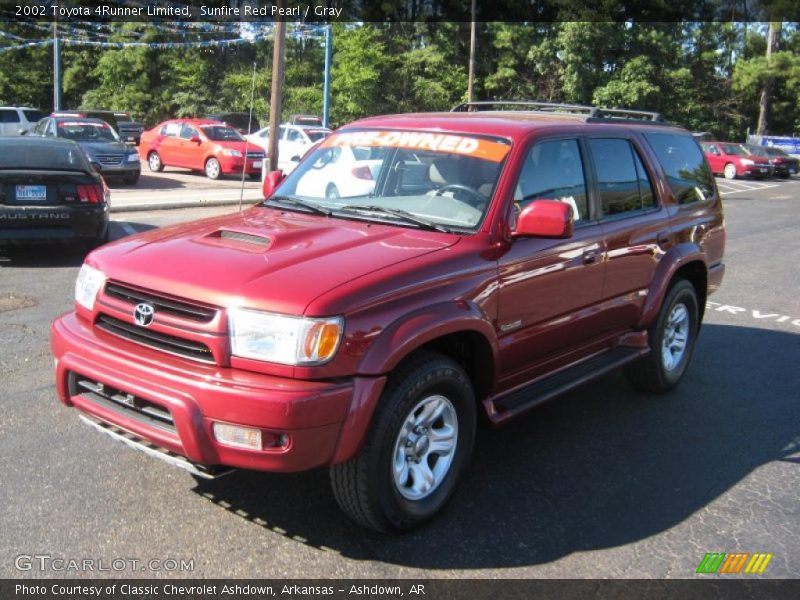 Sunfire Red Pearl / Gray 2002 Toyota 4Runner Limited