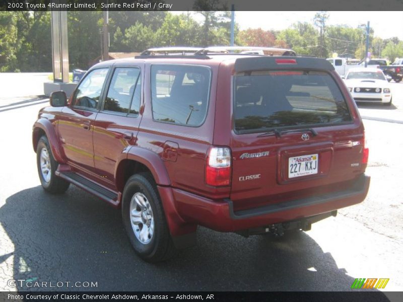 Sunfire Red Pearl / Gray 2002 Toyota 4Runner Limited