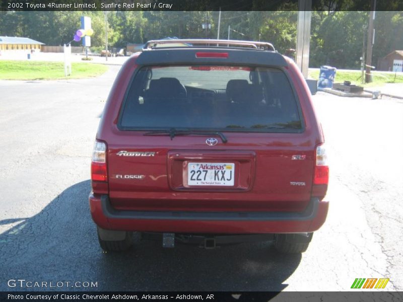 Sunfire Red Pearl / Gray 2002 Toyota 4Runner Limited
