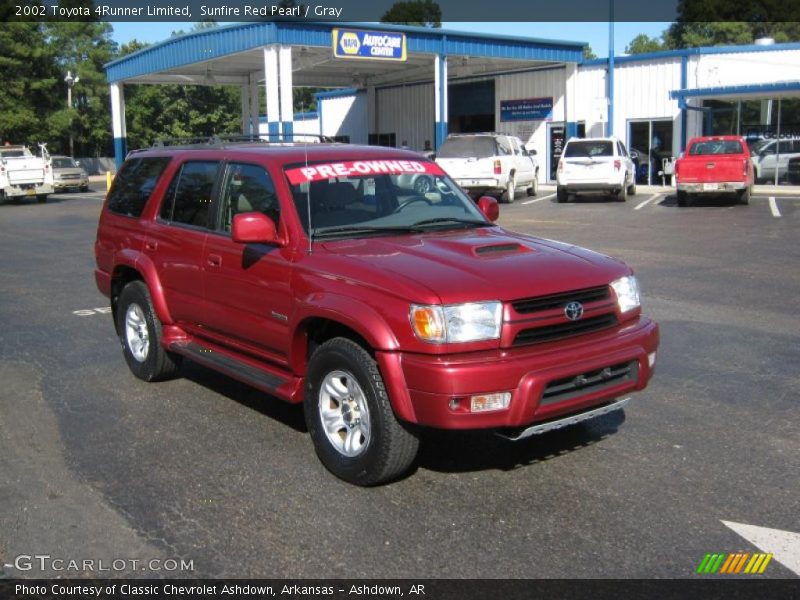 Sunfire Red Pearl / Gray 2002 Toyota 4Runner Limited
