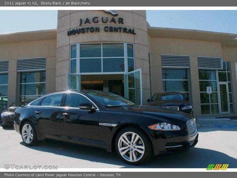 Ebony Black / Jet Black/Ivory 2011 Jaguar XJ XJL