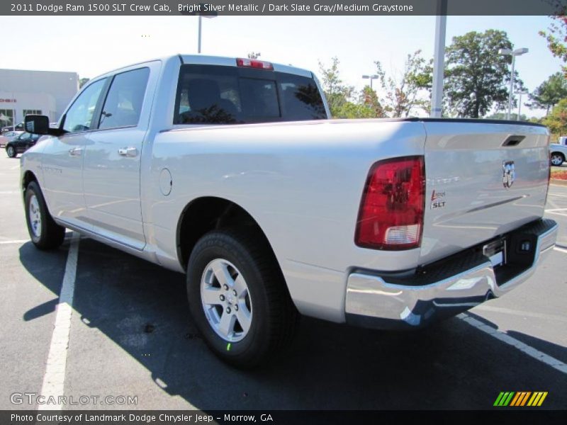 Bright Silver Metallic / Dark Slate Gray/Medium Graystone 2011 Dodge Ram 1500 SLT Crew Cab