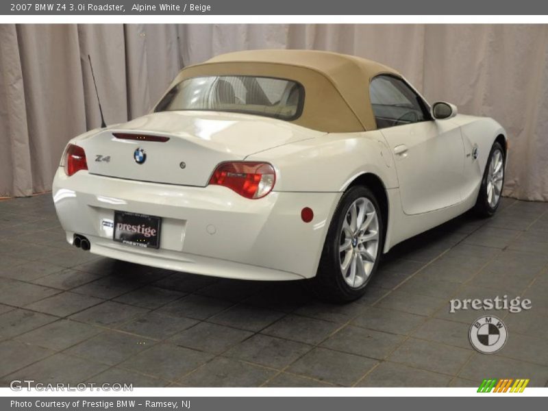 Alpine White / Beige 2007 BMW Z4 3.0i Roadster