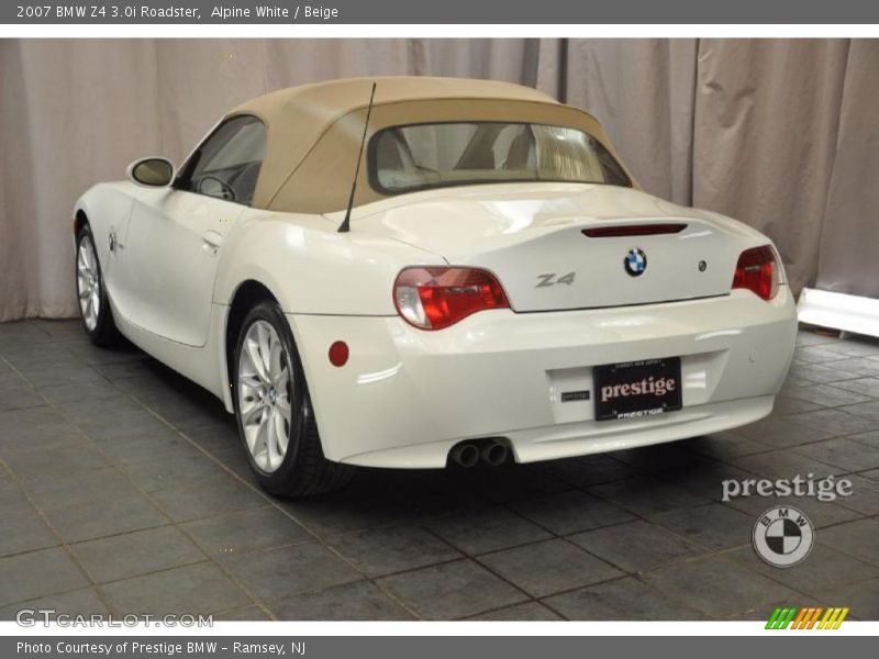 Alpine White / Beige 2007 BMW Z4 3.0i Roadster