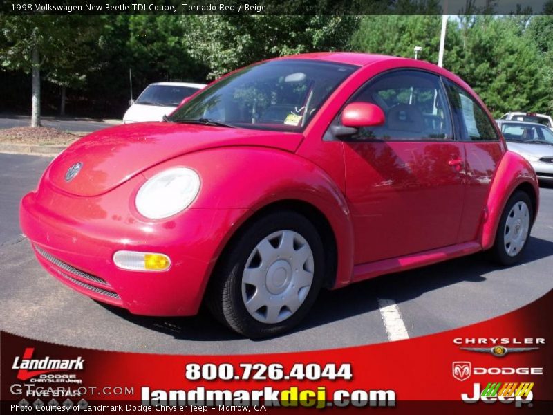 Tornado Red / Beige 1998 Volkswagen New Beetle TDI Coupe
