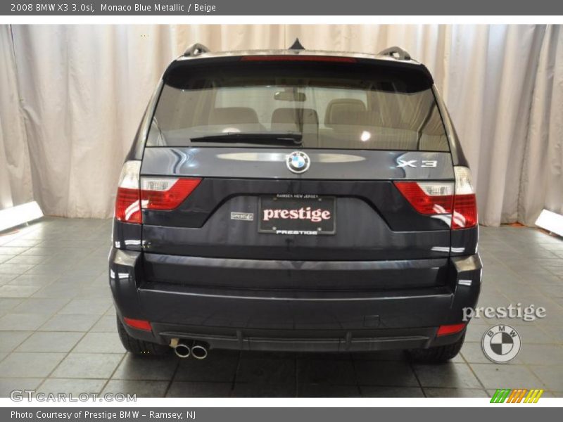 Monaco Blue Metallic / Beige 2008 BMW X3 3.0si