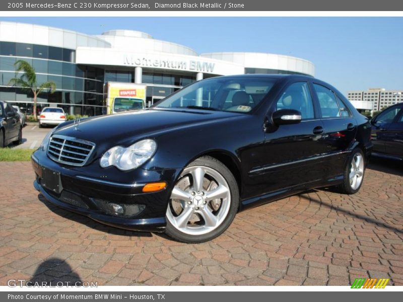 Diamond Black Metallic / Stone 2005 Mercedes-Benz C 230 Kompressor Sedan