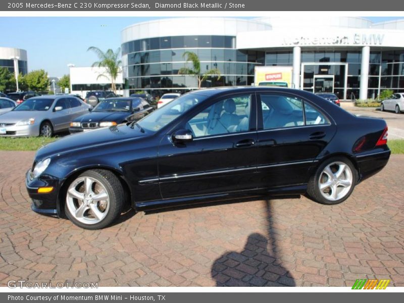 Diamond Black Metallic / Stone 2005 Mercedes-Benz C 230 Kompressor Sedan