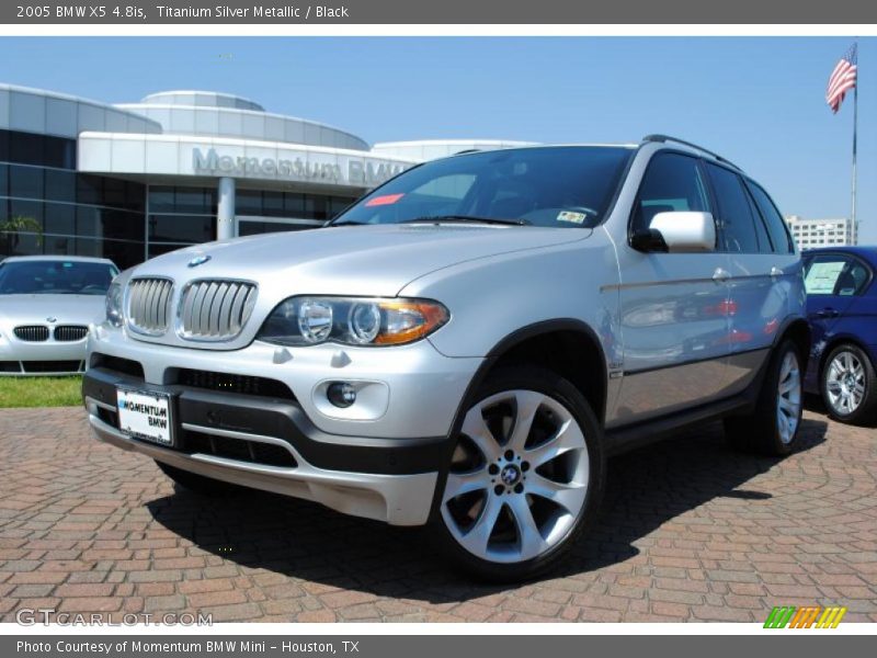 Titanium Silver Metallic / Black 2005 BMW X5 4.8is