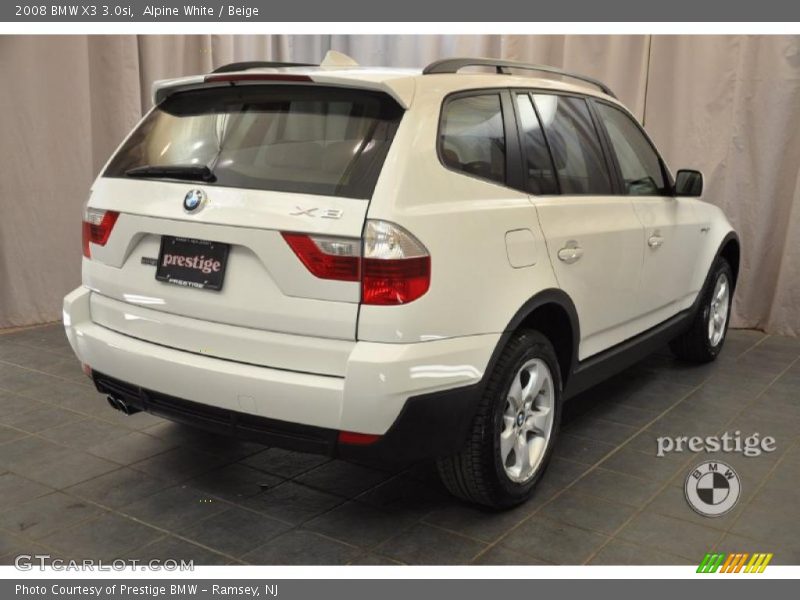 Alpine White / Beige 2008 BMW X3 3.0si