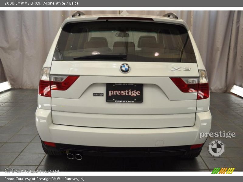 Alpine White / Beige 2008 BMW X3 3.0si