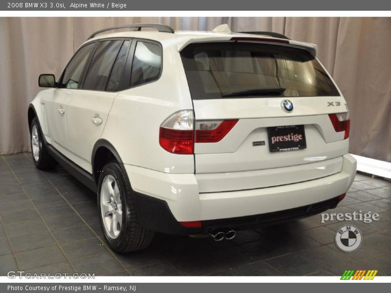 Alpine White / Beige 2008 BMW X3 3.0si