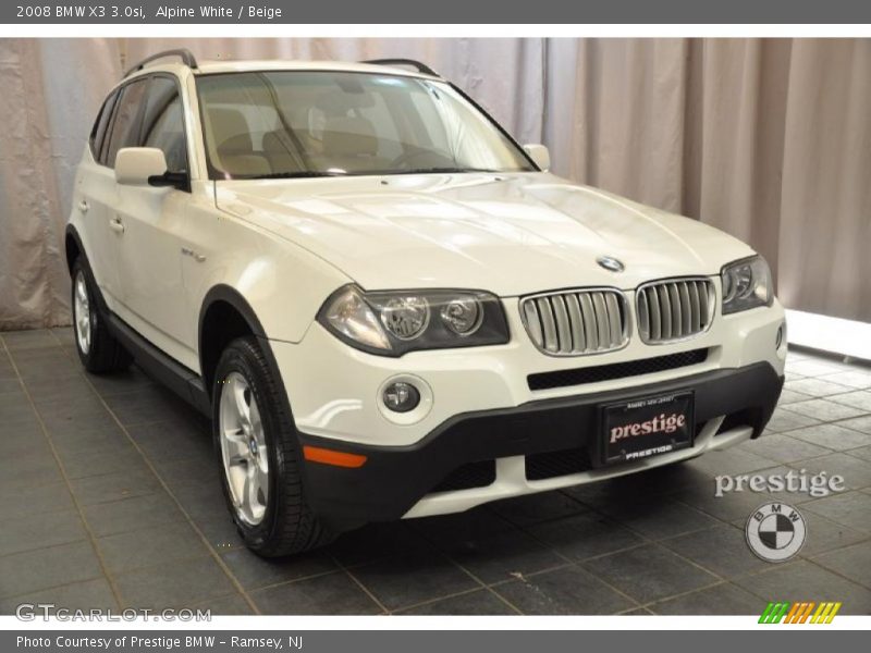 Alpine White / Beige 2008 BMW X3 3.0si