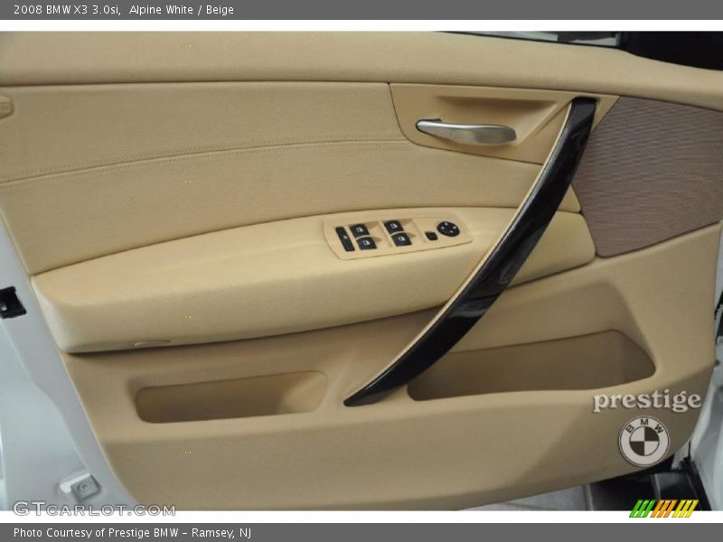 Alpine White / Beige 2008 BMW X3 3.0si