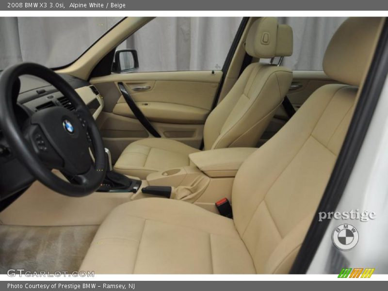 Alpine White / Beige 2008 BMW X3 3.0si