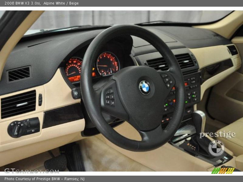 Alpine White / Beige 2008 BMW X3 3.0si