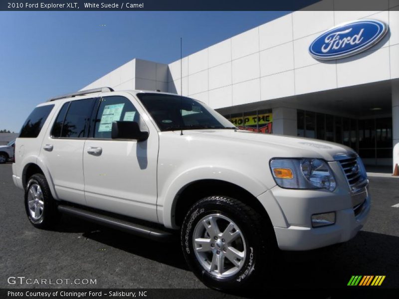 White Suede / Camel 2010 Ford Explorer XLT