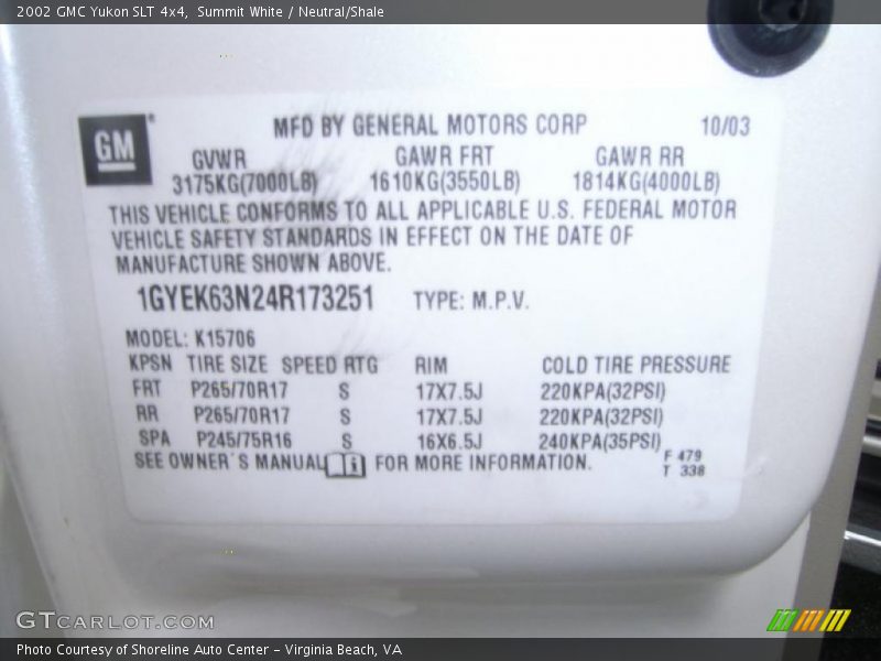 Summit White / Neutral/Shale 2002 GMC Yukon SLT 4x4