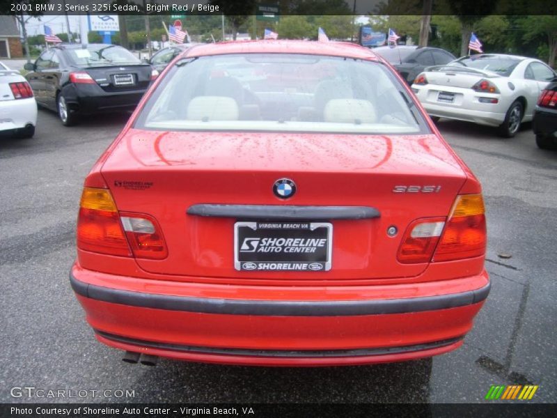 Bright Red / Beige 2001 BMW 3 Series 325i Sedan