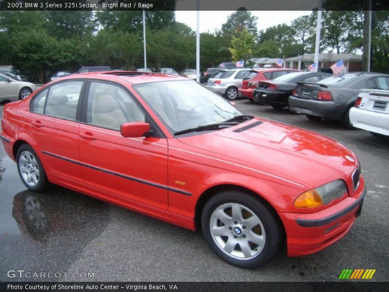 Bright Red / Beige 2001 BMW 3 Series 325i Sedan